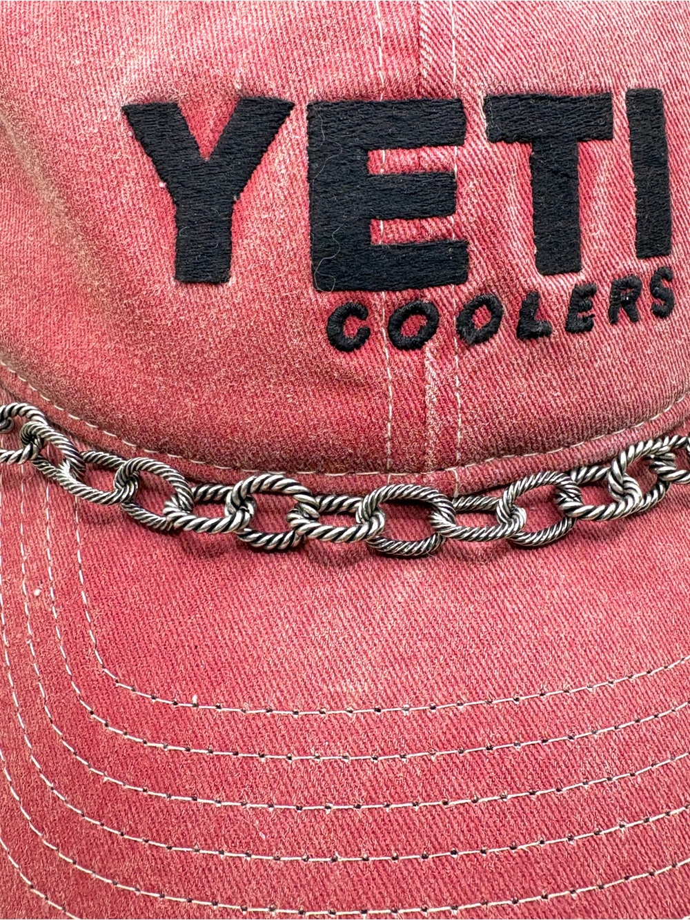 Twisted Rope-Link Silver-Tone Hat Chain - Picture 3 of 4